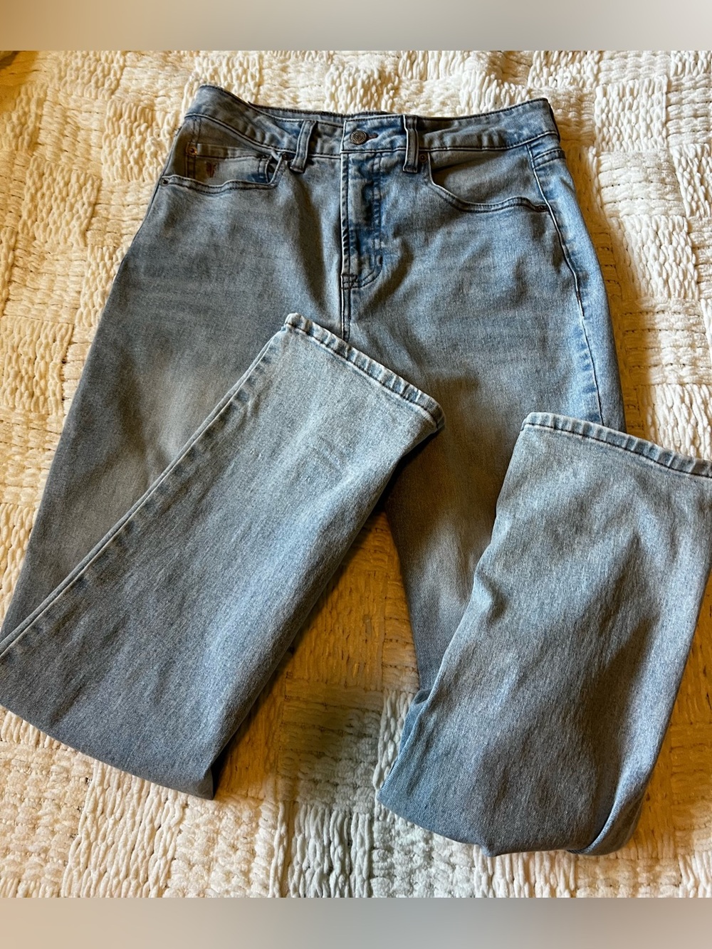 Frye Women's Straight Leg Jeans in Washed Blue-Grey
